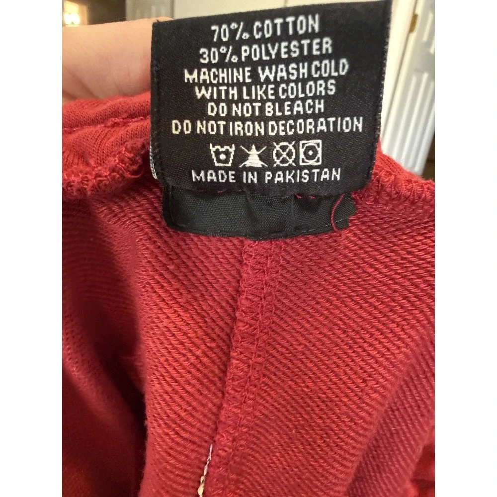 YoungLA Shorts Mens XL Burgundy Drawstring Sweat Shorts Gym Lounge Logo